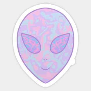 Happy Alien Sticker